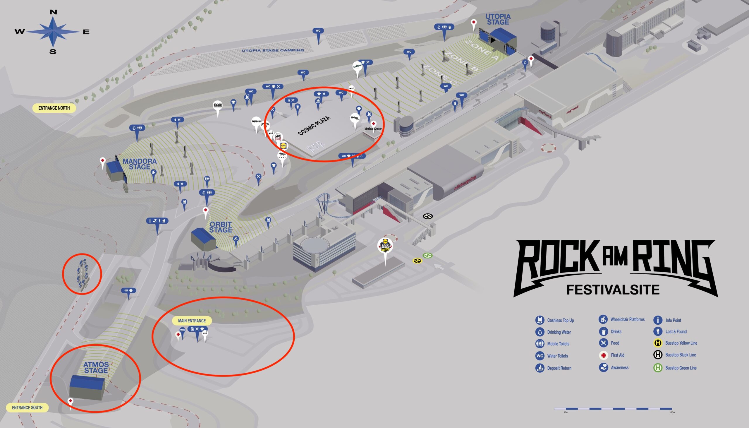 Geländeplan Rock am Ring 2025 Infield