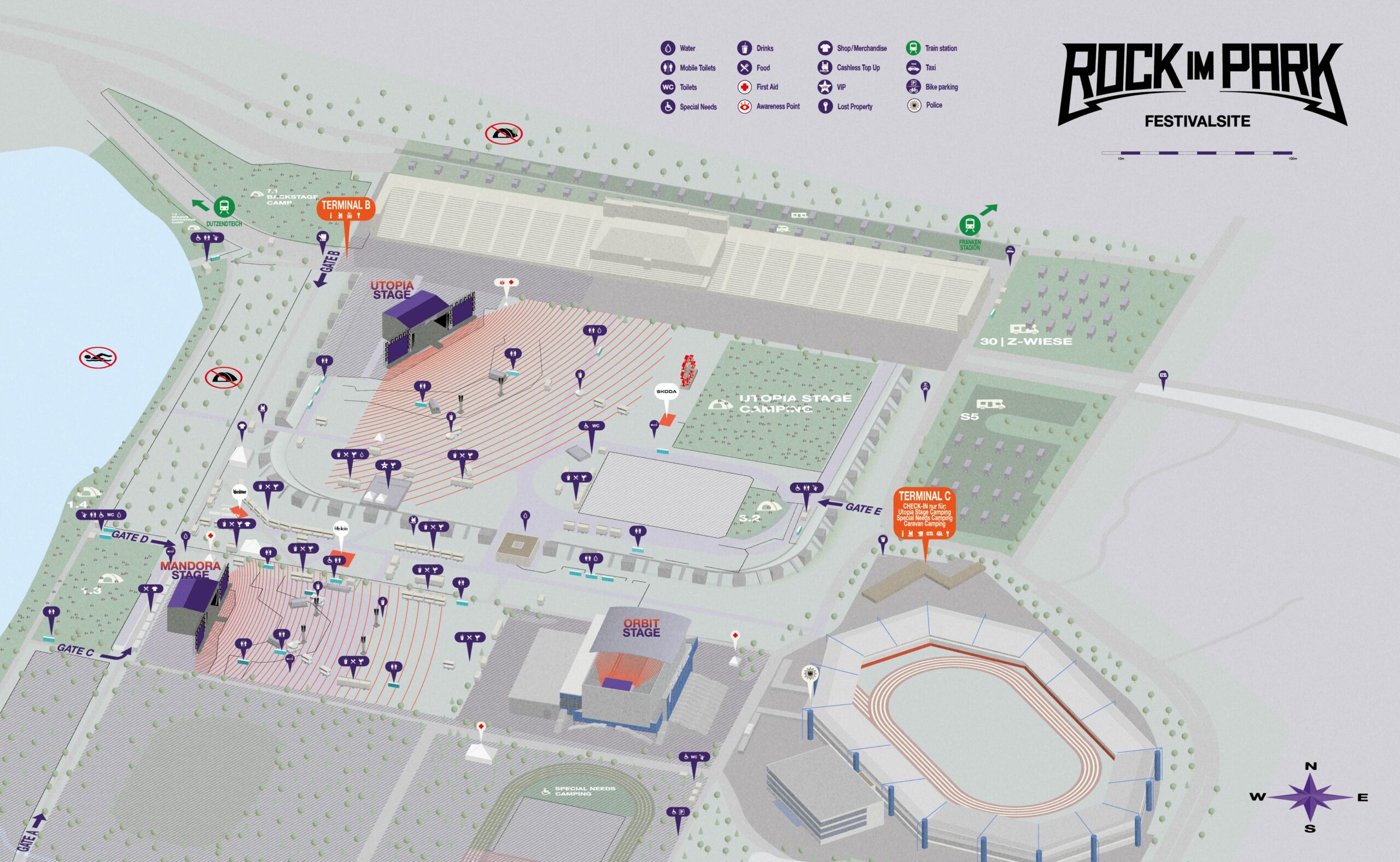 Rock im Park Geländeplan 2024
