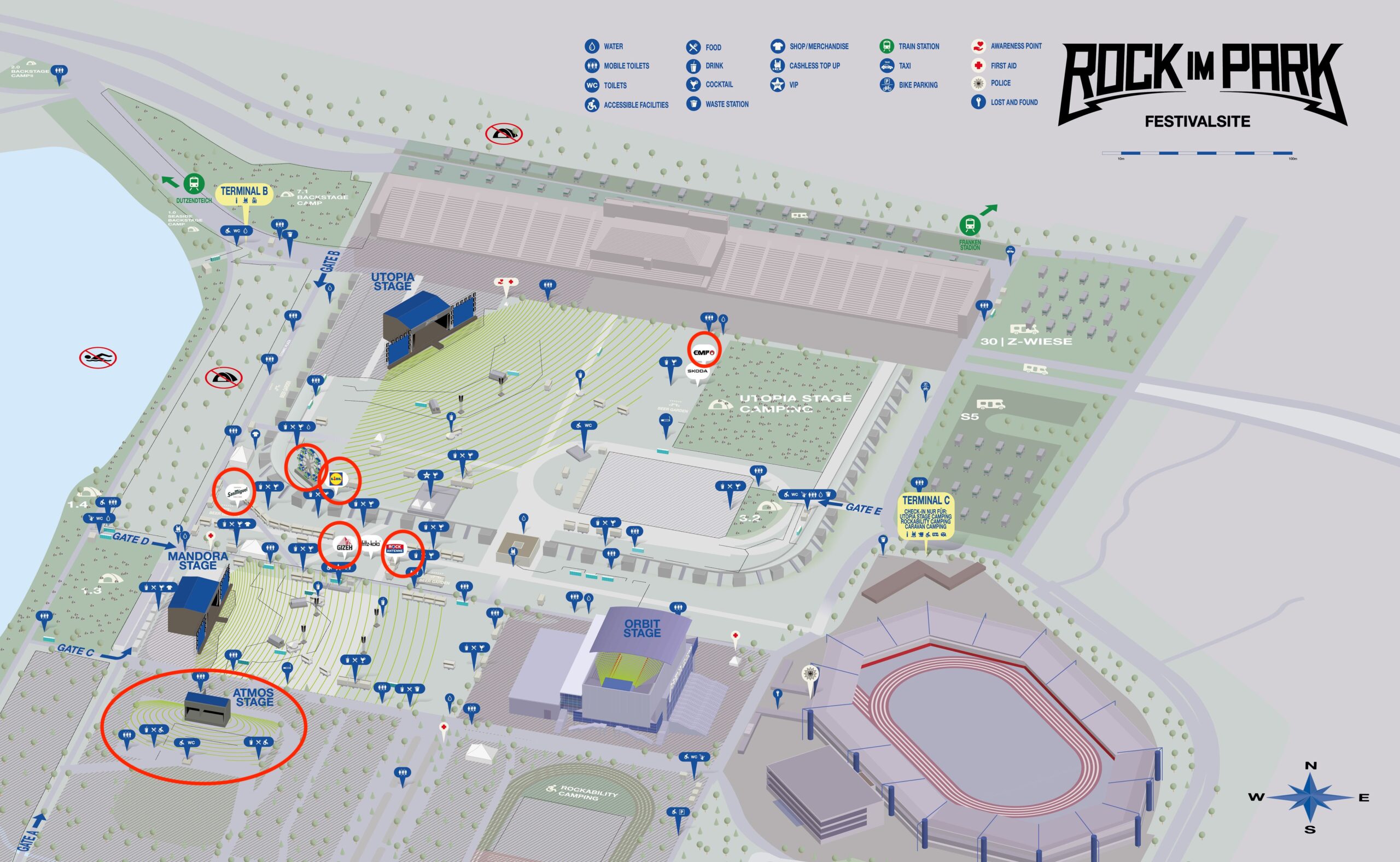 Rock im Park Geländeplan 2025