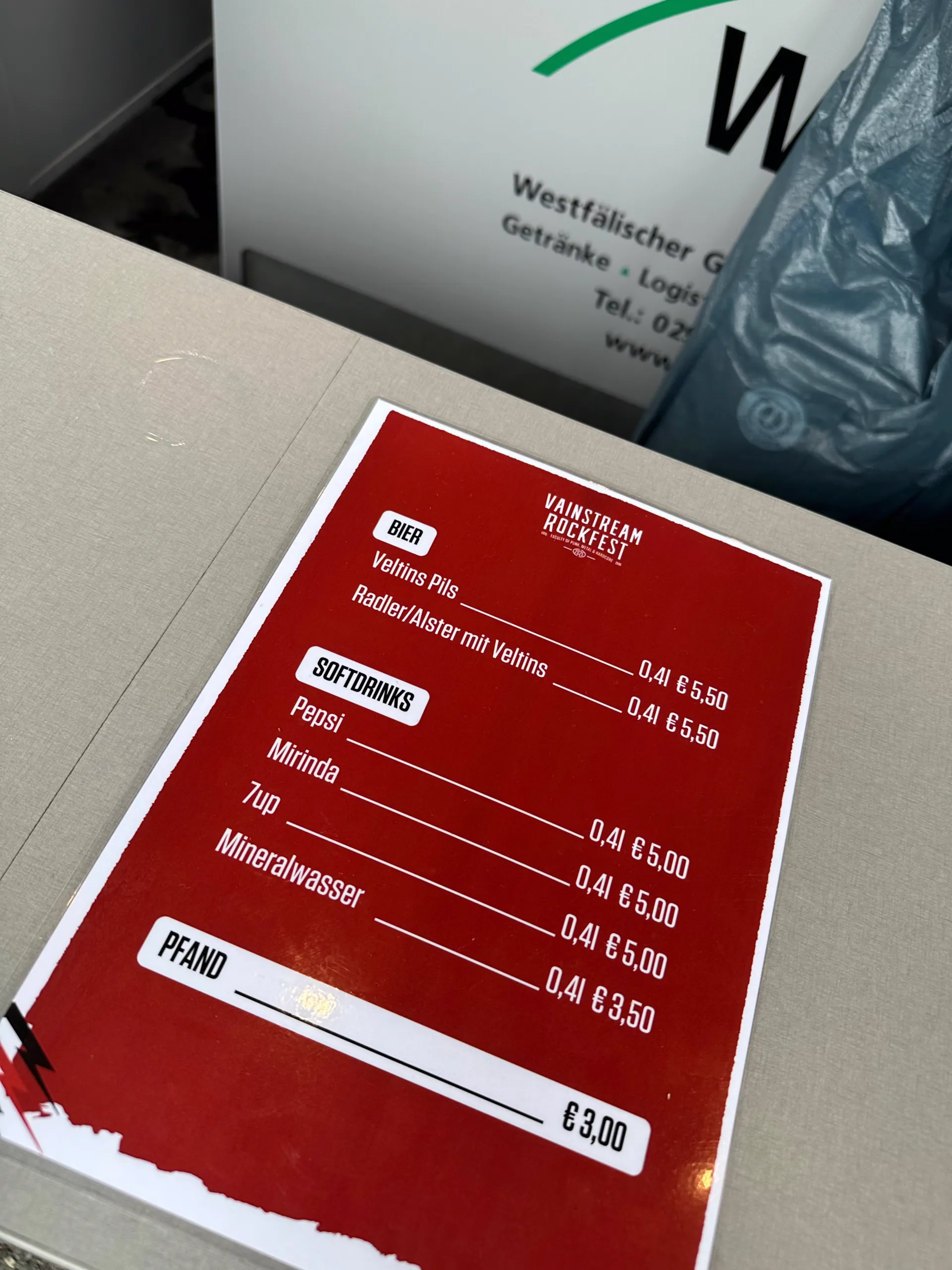 Vainstream Rockfest 2025 Getränkepreise