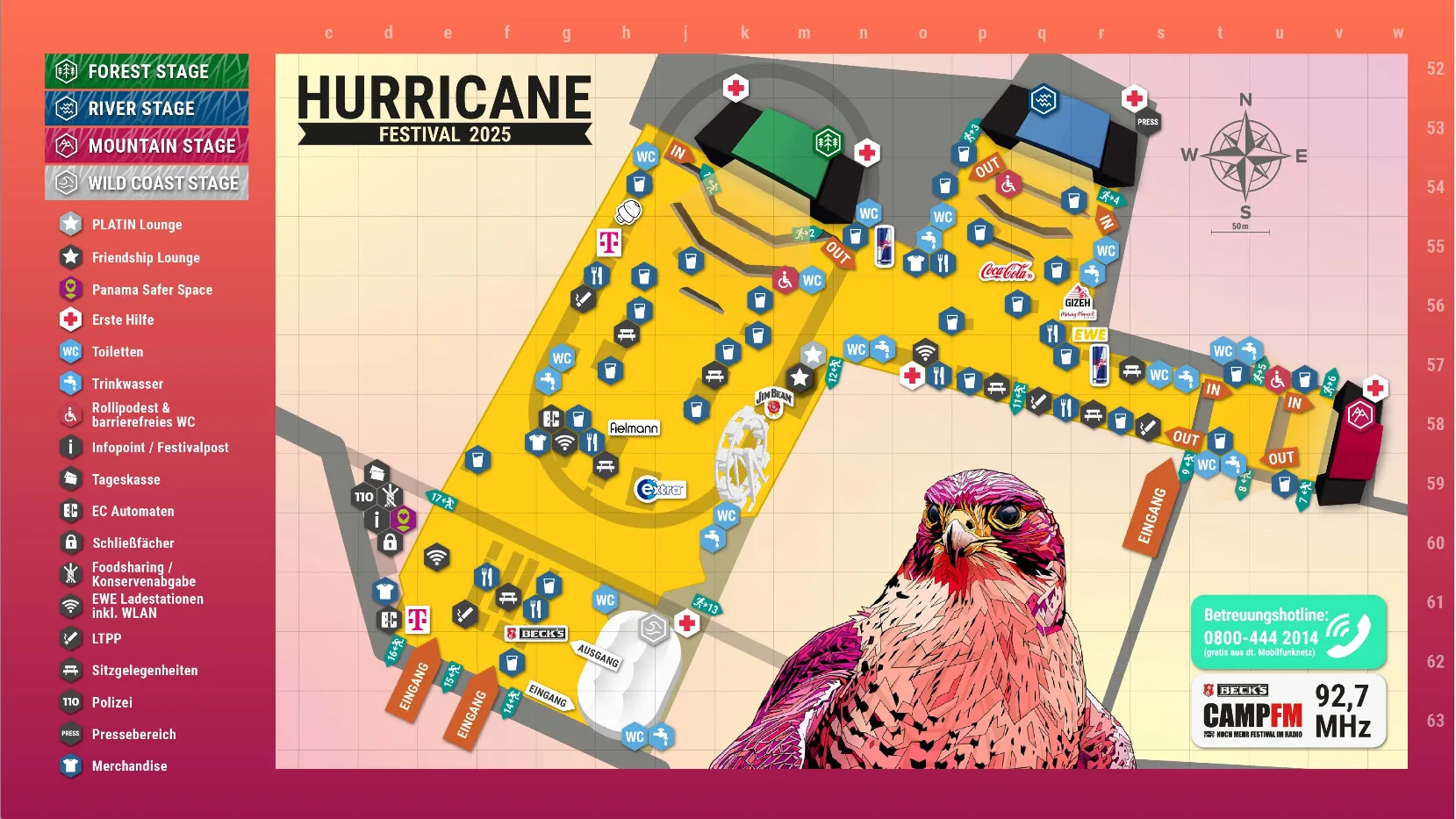 Hurricane Festival 2025 Geländeplan Infield