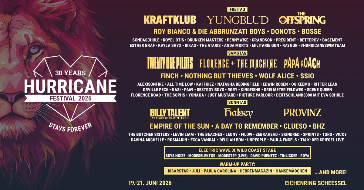 Hurricane Festival 2026 Lineup